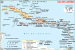 îles des Caraïbes Carte Politique
