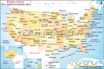 Les Etats-Unis Tracent Avec Les Villes Importantes