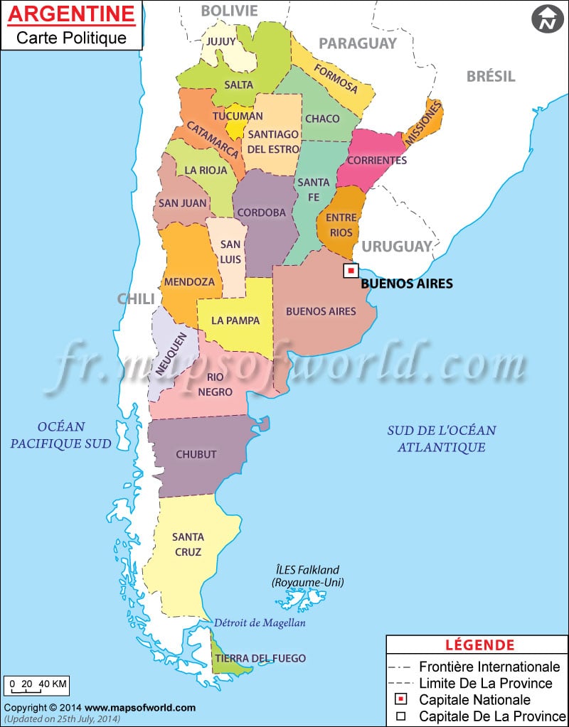 argentine carte géographique