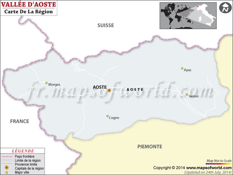 Vallée d'Aoste Carte