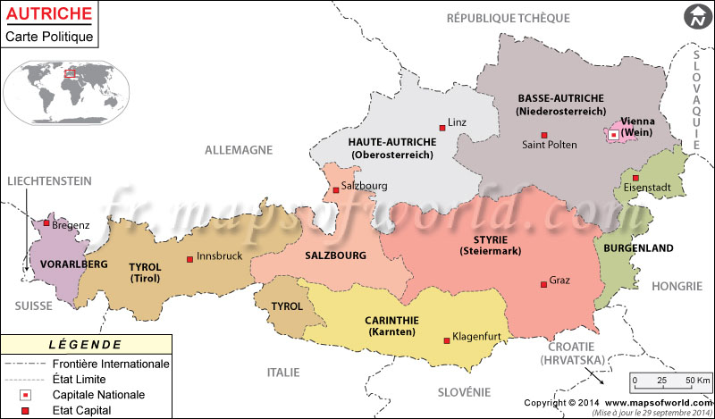 Autriche Carte