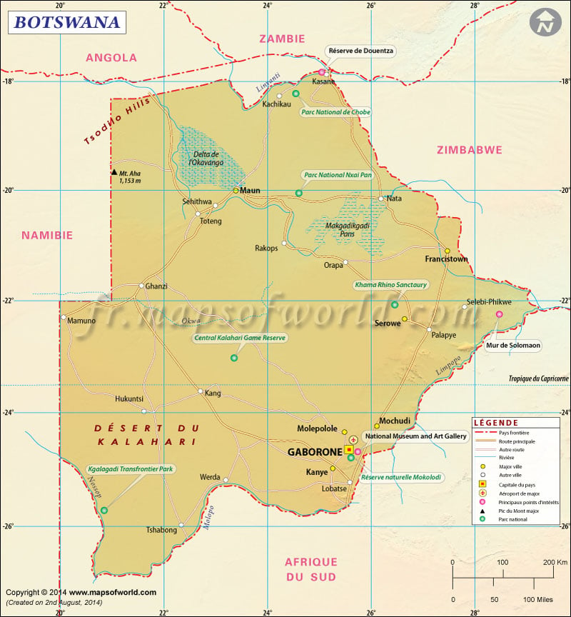 Botswana Carte