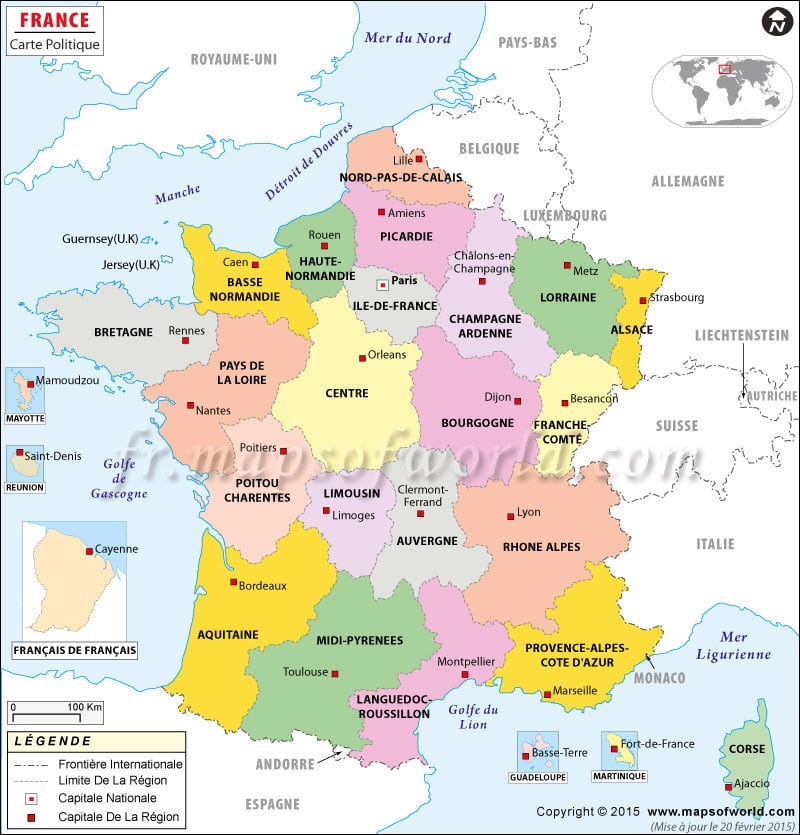 carte de france géographique