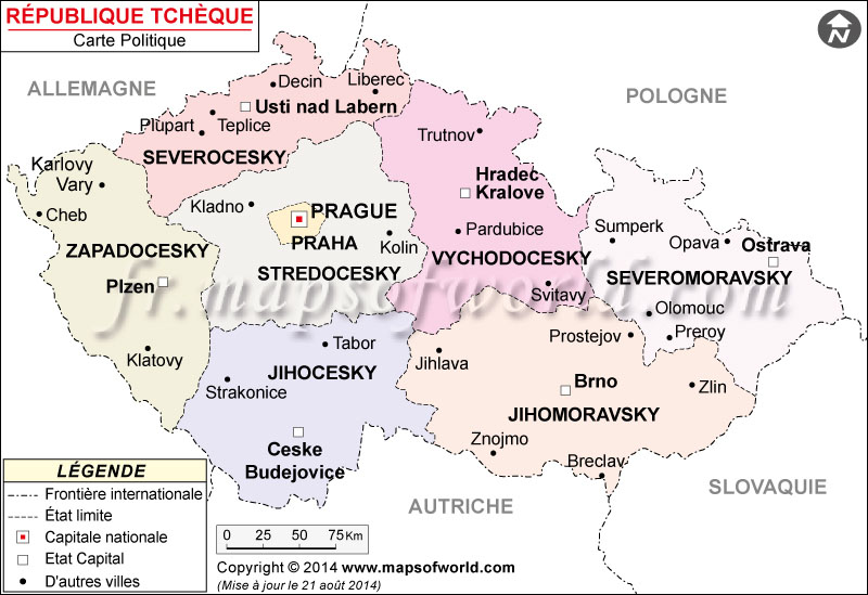 République tchèque carte