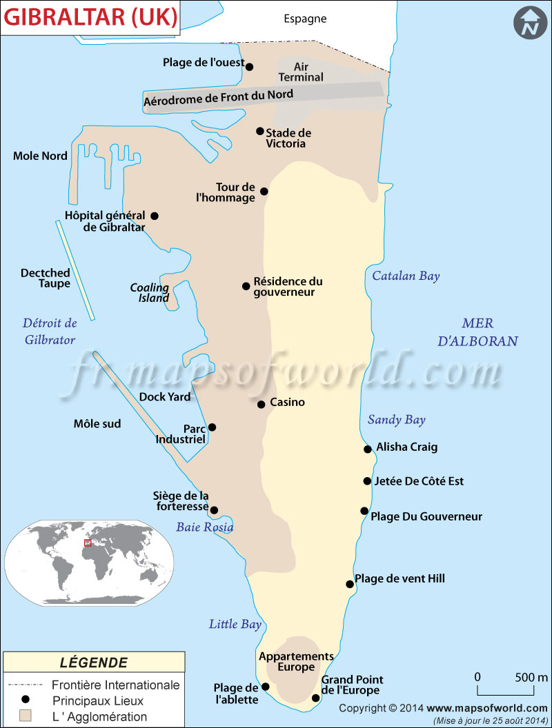 gibraltar carte du monde