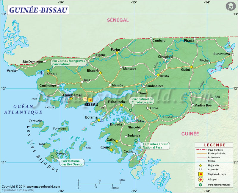 Guinée-Bissau Carte