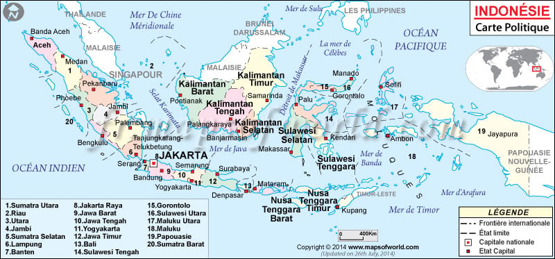 Indonésie Carte