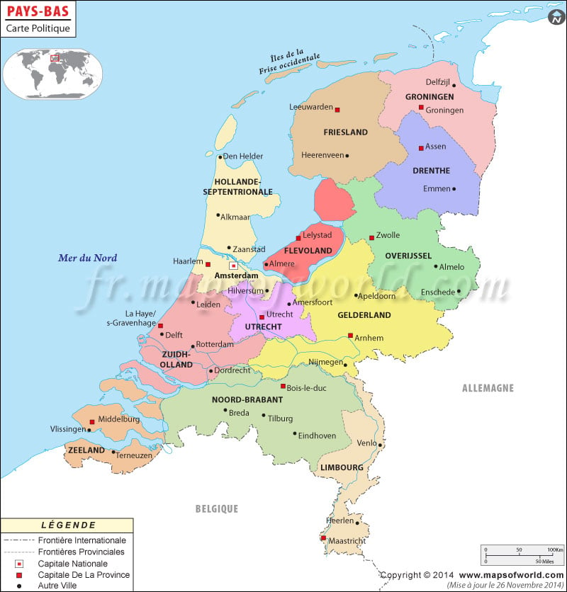 Pays-Bas Carte