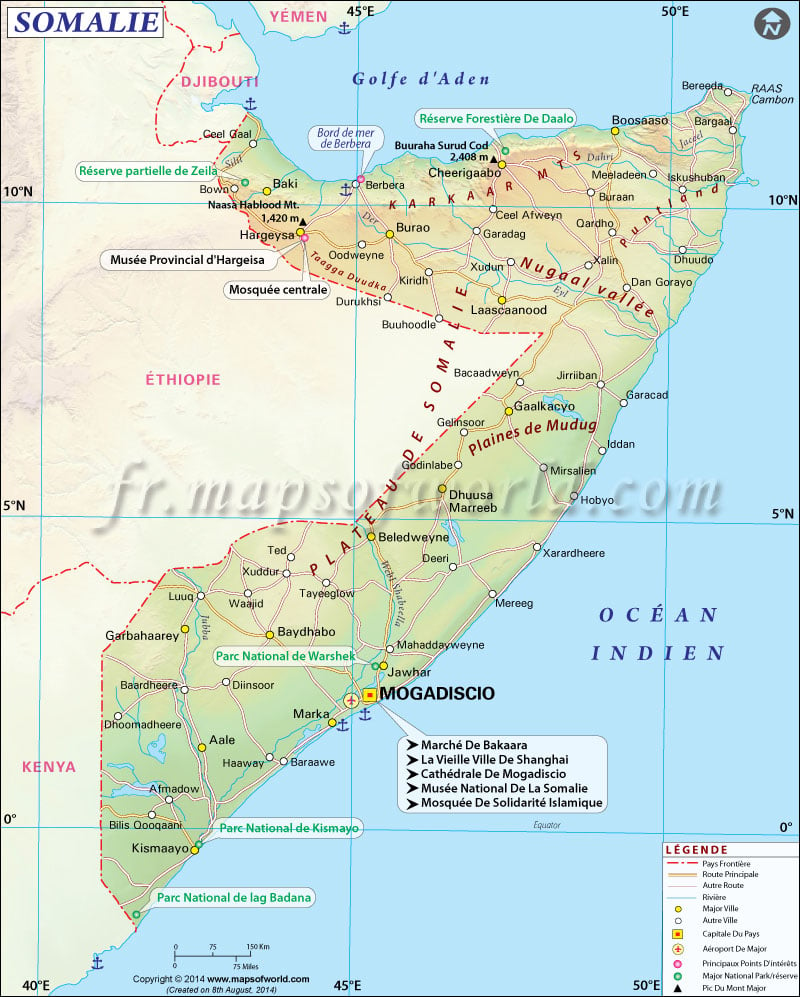 Somalie Carte