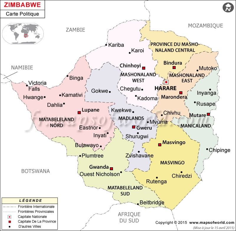 Zimbabwe Carte