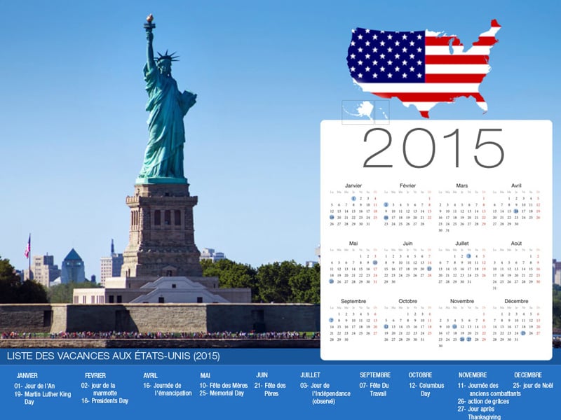 US Holiday Calendar-800x600