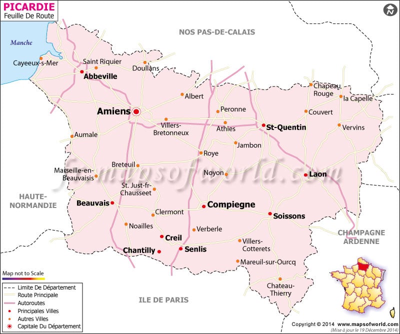 Carte Routière Picardie