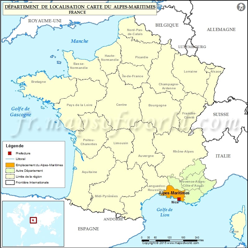 Alpes-Maritimes Carte de localisation