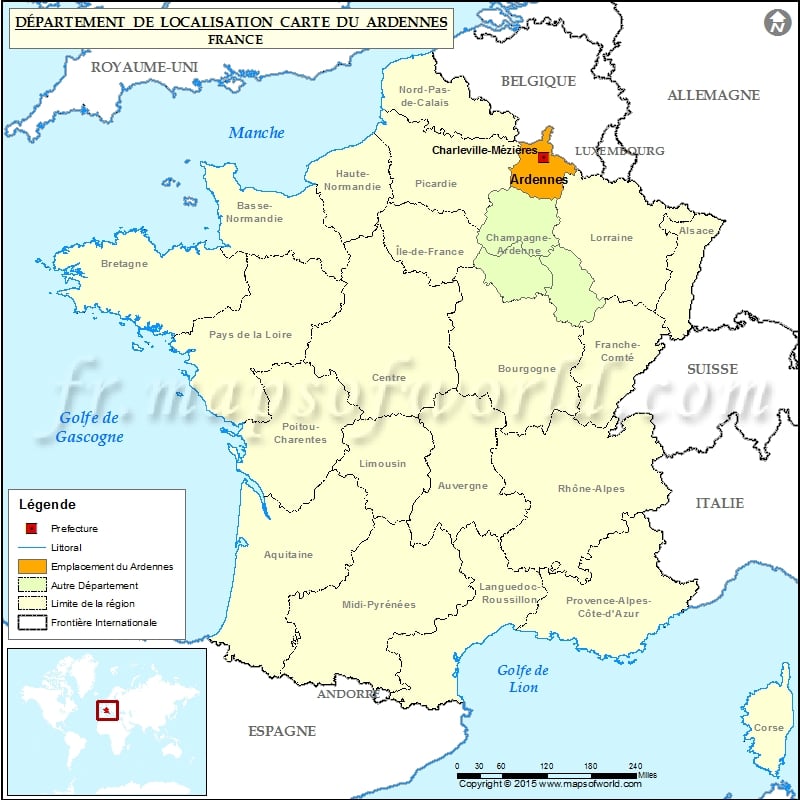 Ardennes Carte de localisation