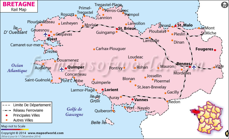 Bretagne Railway Carte