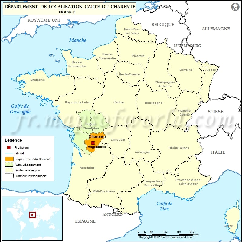 Charente Carte de localisation