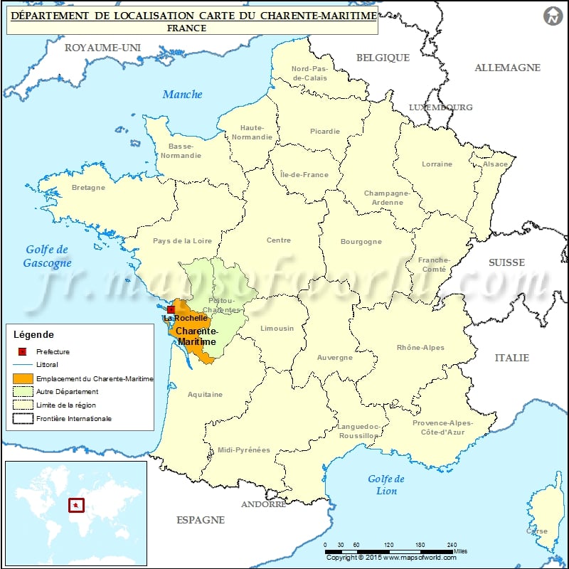 Charente-Maritime Carte de localisation