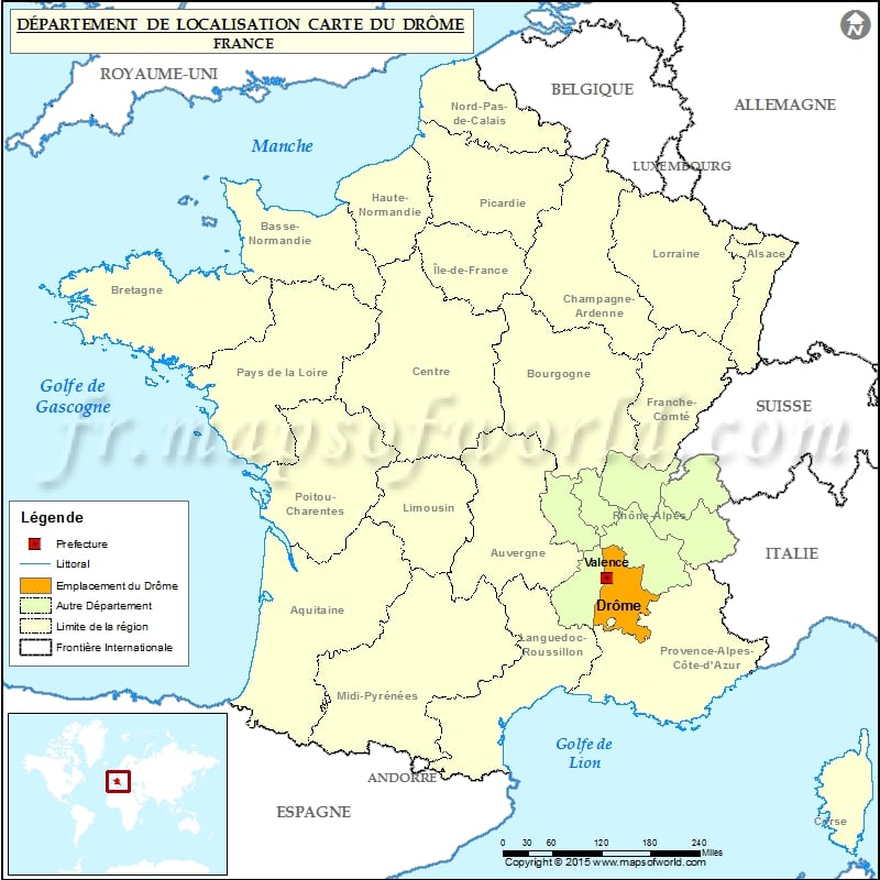 Drôme Carte de localisation