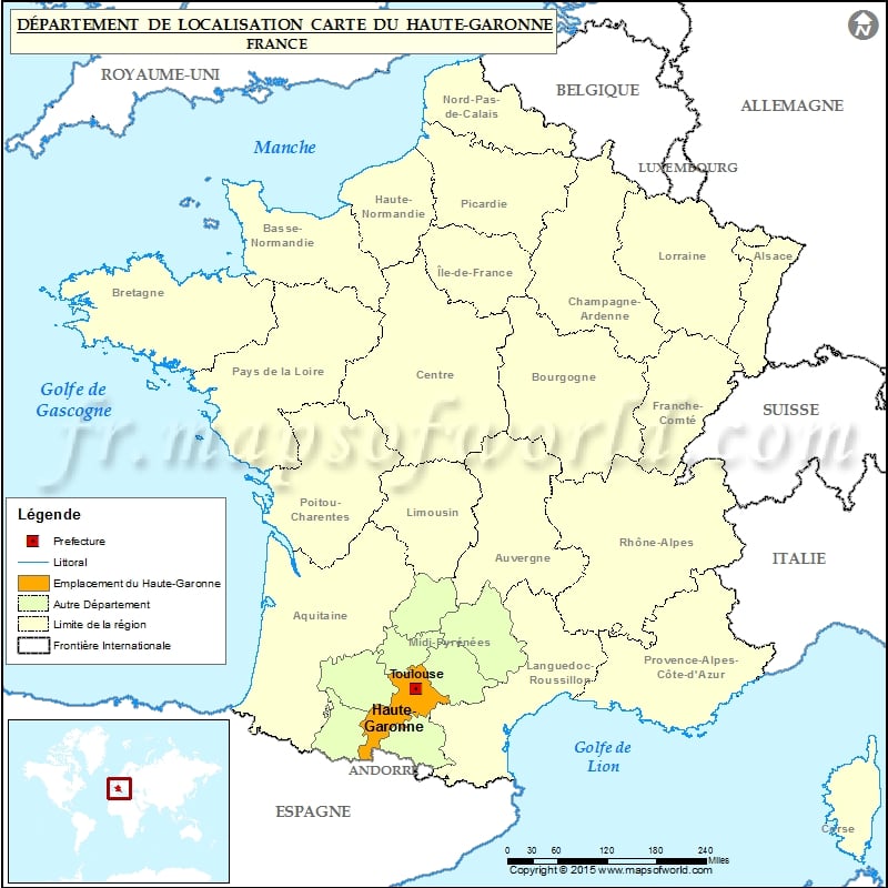 Haute-Garonne Carte de localisation