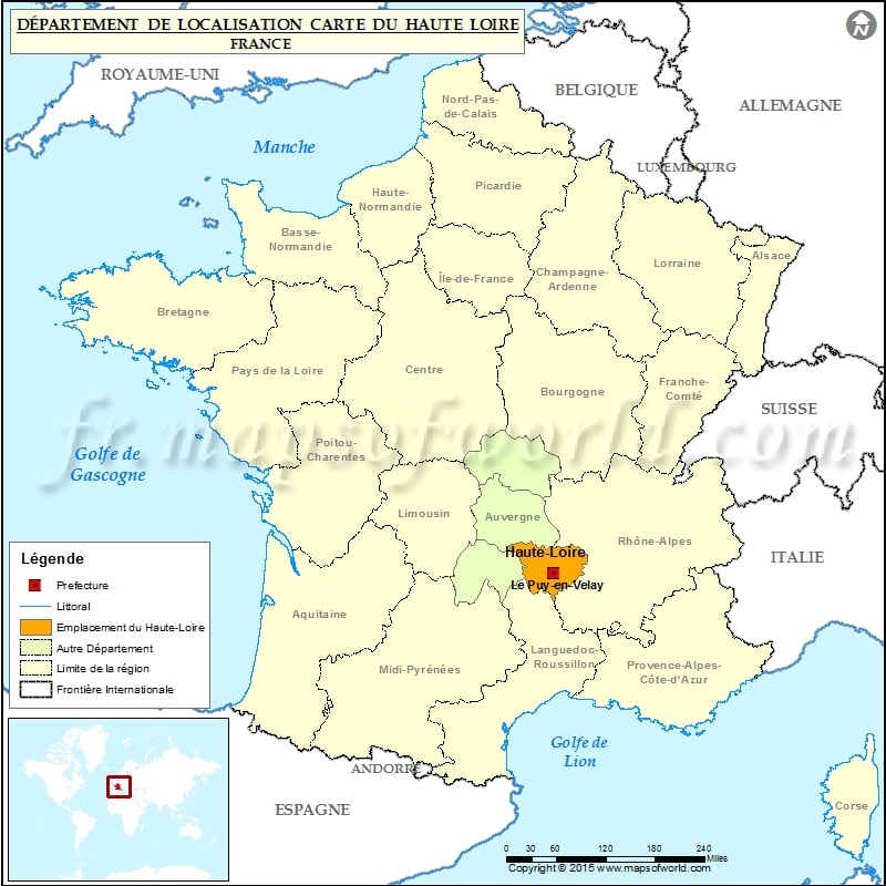 Haute-Loire Carte de localisation