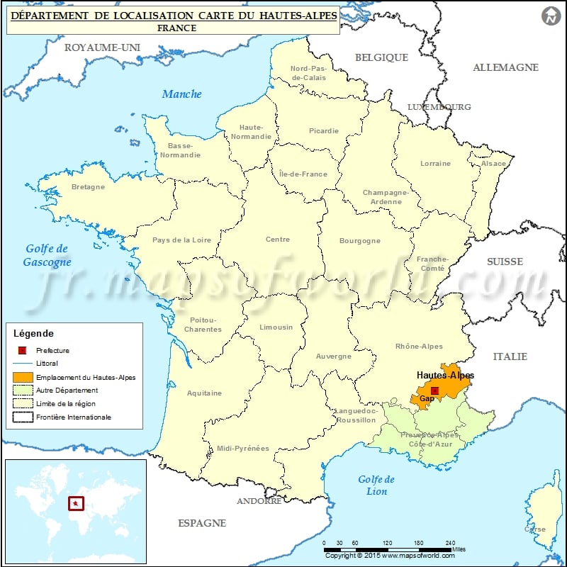 Hautes-Alpes Carte de localisation