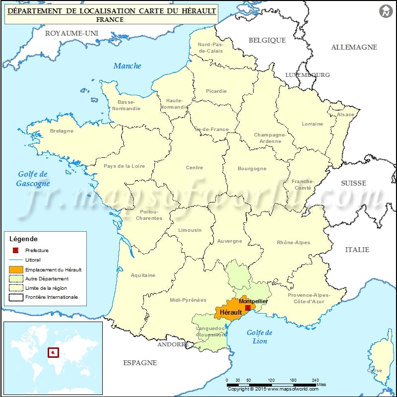 Hérault Carte de localisation