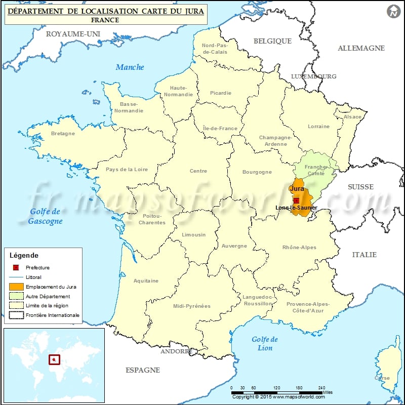 39 carte géographique JURA .Blondel la Rougery 1945 n°53231 