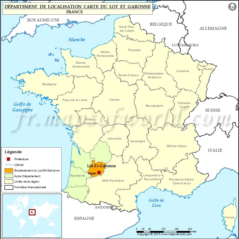Lot-et-Garonne Carte de localisation