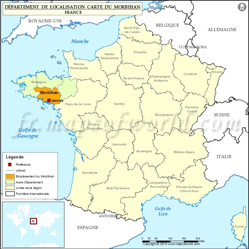 Morbihan Carte de localisation