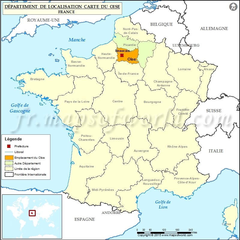 Carte de localisation Oise