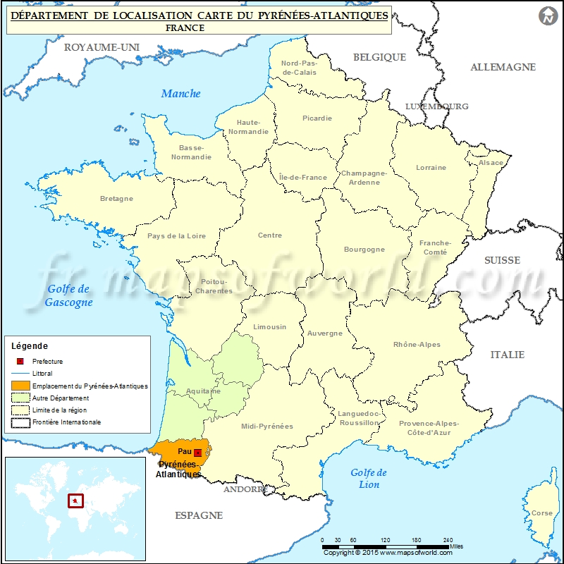 Pyrénées-Atlantiques Carte de localisation