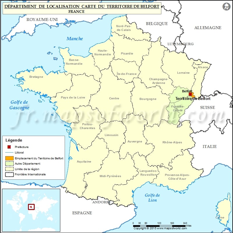 Territoire de Belfort Carte de localisation