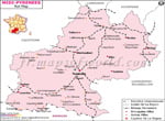 Midi-Pyrénées Railway Carte