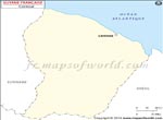 Guyane Française Carte de Contour