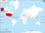 Carte de localisation du États-Unis (USA) sur la carte mondiale