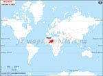 Carte de localisation du Niger sur la carte mondiale
